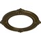 Ekena Millwork Benson Ceiling Medallion (Fits Canopies up to 8"), Hand-Painted Brass, 13 1/8"OD x 8"ID x 5/8"P CM13BNBRS - alternate 3